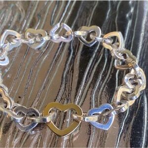 Tiffany & Co. Silver and Gold Heart Bracelet